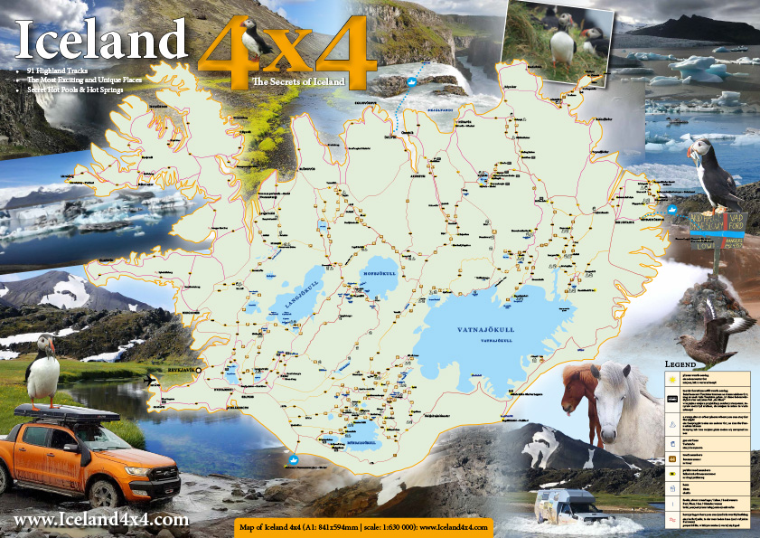 Mapa Islandia4x4